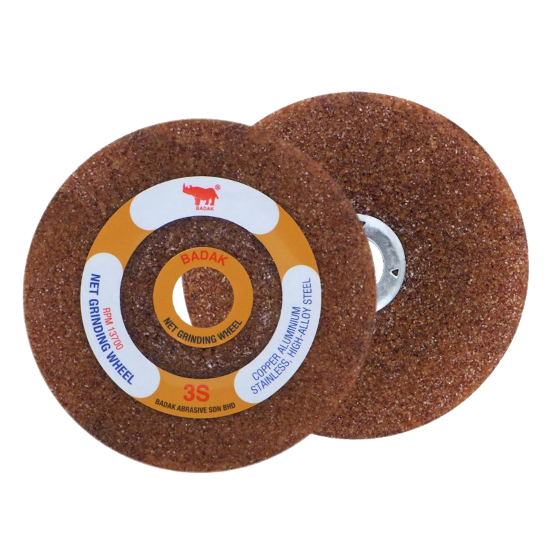 BADAK NET GRINDING DISC 3S - 4" (100mm) FOR Steel, stainless steel, hardened steel and aluminium